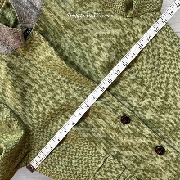 J.Crew sage green herringbone wool Hack ing jacket shop@iamwarrior - Picture 10 of 16